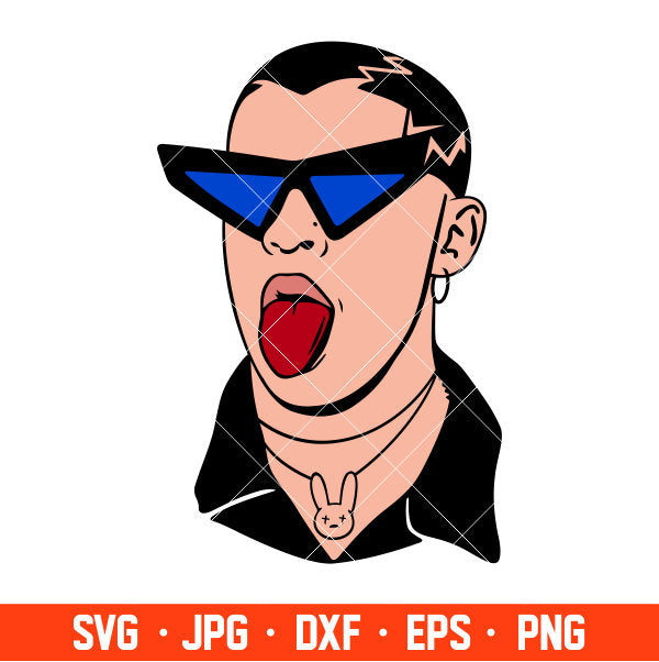 Bad Bunny Svg, Yo Perreo Sola Svg, Bad bunny logo Svg, El Conejo Malo Svg, Cricut, Silhouette Vector Cut File