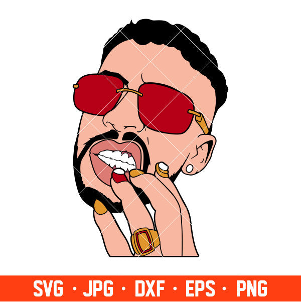 Bad Bunny Svg, Yo Perreo Sola Svg, Bad bunny logo Svg, El Conejo Malo Svg, Cricut, Silhouette Vector Cut File