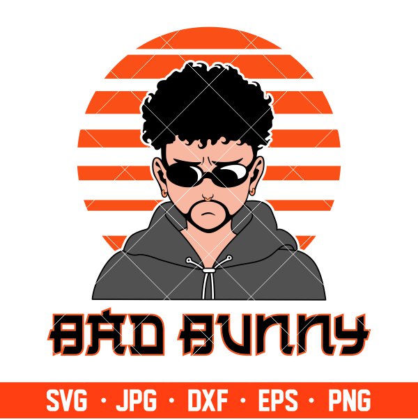 Bad Bunny Yonaguni Anime Svg, Bad Bunny Yonaguni Song Svg, Bad bunny logo Svg, Amime Svg, Cricut, Silhouette Vector Cut File