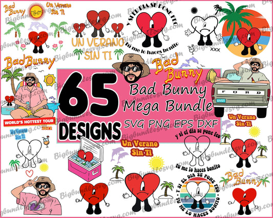Bad Bunny SVG, 65 file Bundle bad bunny svg 2