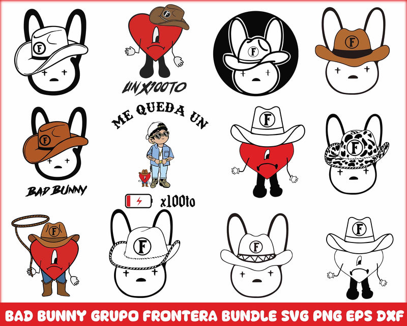 Bad Bunny Grupo Frontera svg, Grupo Frontera Svg, Instant Download