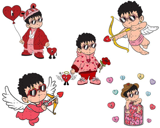 35+ Bad bunny Valentines SVG bundle, Valentine PNG Design Digital Download