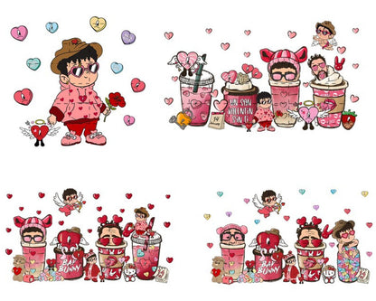 35+ Bad bunny Valentines SVG bundle, Valentine PNG Design Digital Download
