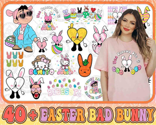 25+ Easter Day Bad Bunny Png Bundle, Bad Bunny Svg, Easter Png, Easter Benito Png, Un Pascua Sin Ti , Instant Download