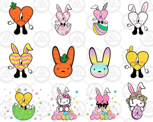 25+ Easter Day Bad Bunny Png Bundle, Bad Bunny Svg, Easter Png, Easter Benito Png, Un Pascua Sin Ti , Instant Download