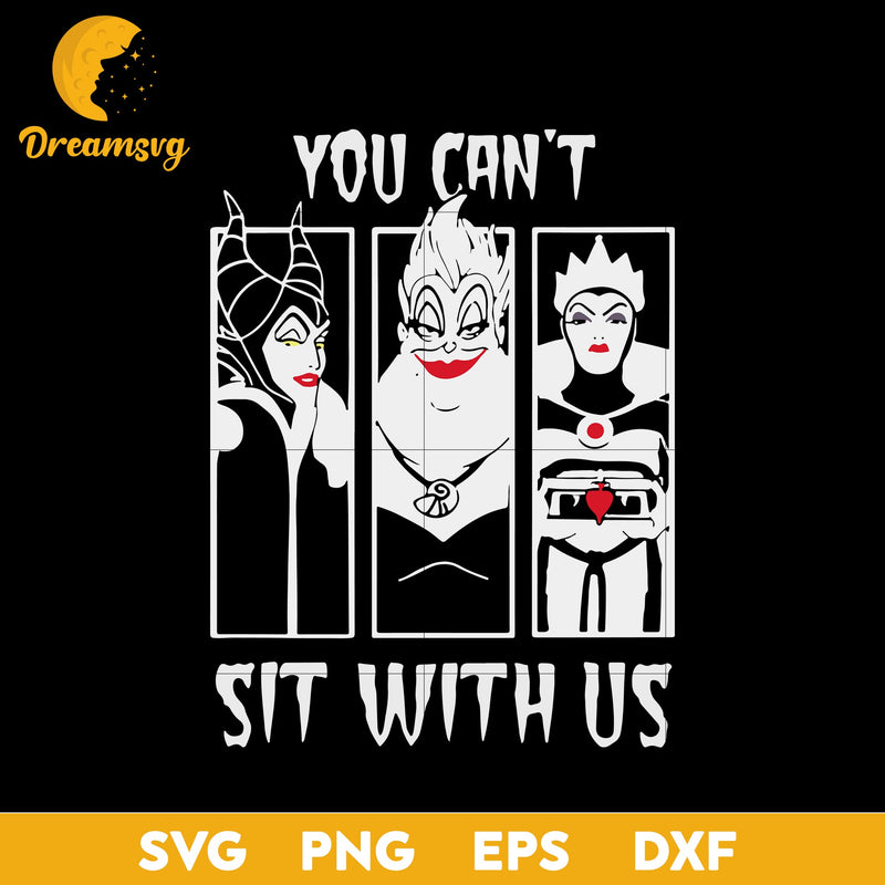 Bad Witch You Can't Sit With Us svg, Halloween svg, png, dxf, eps digital file.