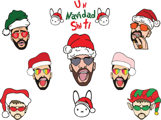 Bad bunny christmas svg, png, eps,dxf CRM27102201