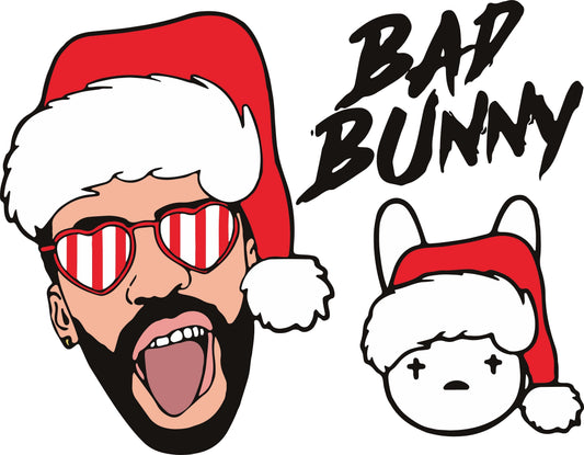 Bad bunny christmas svg, png, eps,dxf CRM27102205