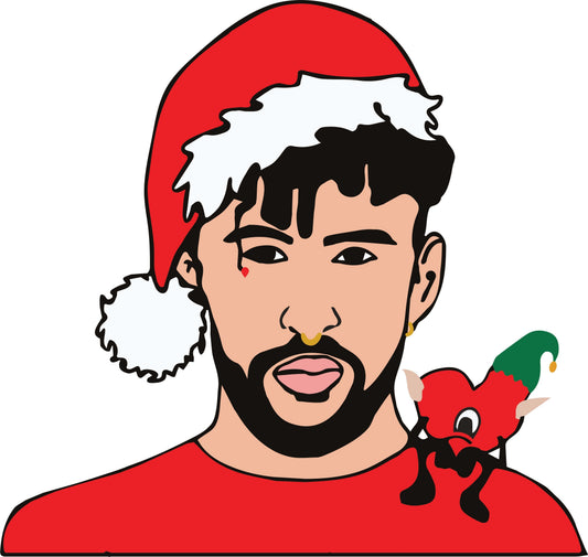 Bad bunny christmas svg, png, eps,dxf CRM27102207