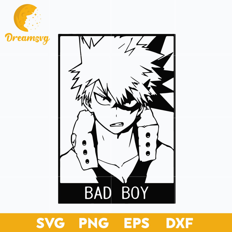 Bakugo Bad Boy Club Svg, file for cricut, Anime svg, png, eps, dxf digital download