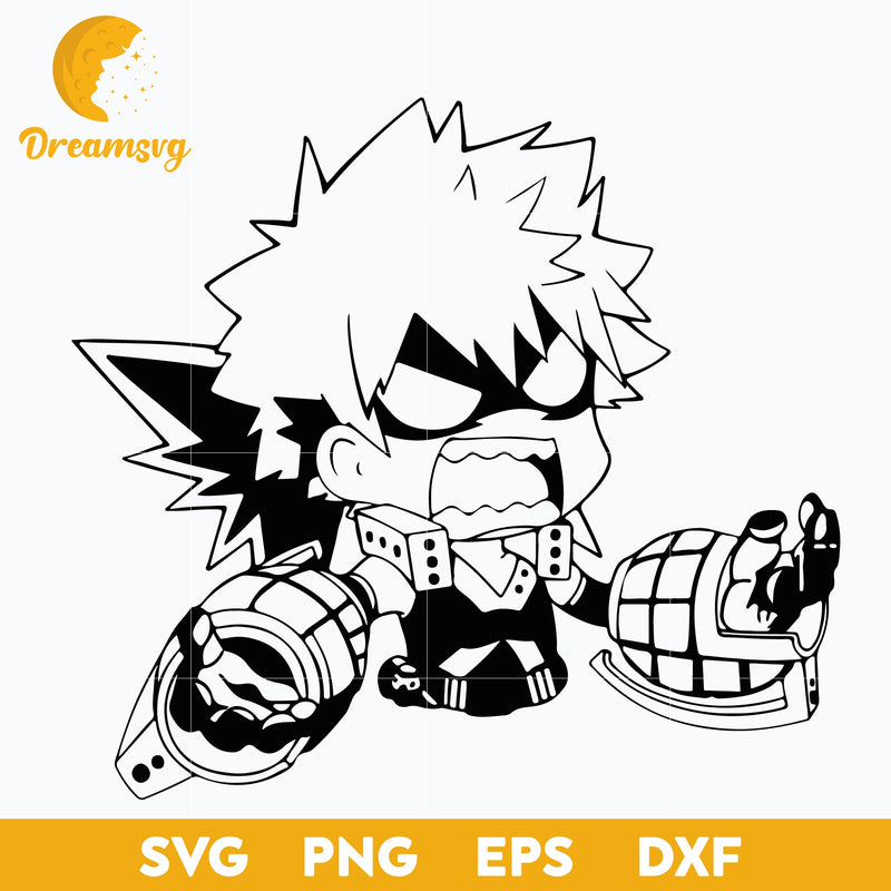 Bakugo Katsuki Svg, file for cricut, Anime svg, png, eps, dxf digital download