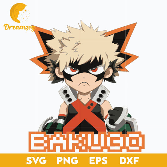 Bakugo Katsuki Svg, Kacchan Svg, Angry Kacchan Svg, My Hero Academia Svg, file for cricut, Anime svg, png, eps, dxf digital download