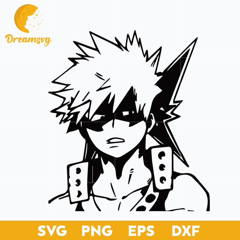 Bakugo Svg, Kawaii Svg, My Hero Academia Svg, file for cricut, Anime svg, png, eps, dxf digital download