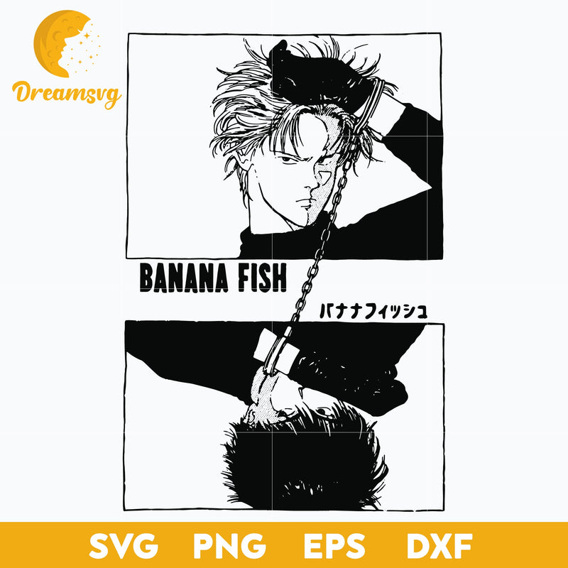 Banana fish Svg, file for cricut, Anime svg, png, eps, dxf digital download