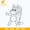 Bandit outline svg, Bluey Svg, Bluey Vector, Bluey Alphabeth, Bluey Cutfile, Bluey Clipart, Cartoon svg, png, dxf, eps file