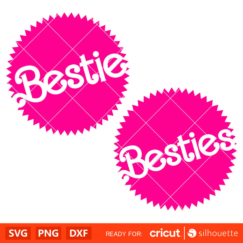 Barbie Besties Bestie Svg, Barbie Doll Svg, Girly Pink Svg, Retro Svg, Cricut, Silhouette Vector Cut File