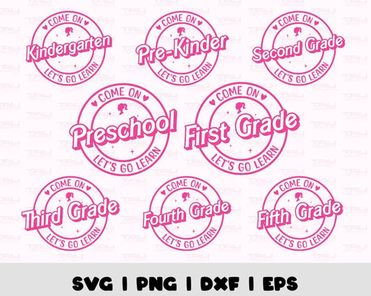 Barbie back to School Bundle svg, Instant download