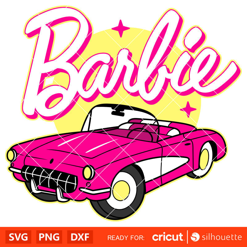 Barbie Car Svg, Barbie Car Png, Barbie Car Clipart