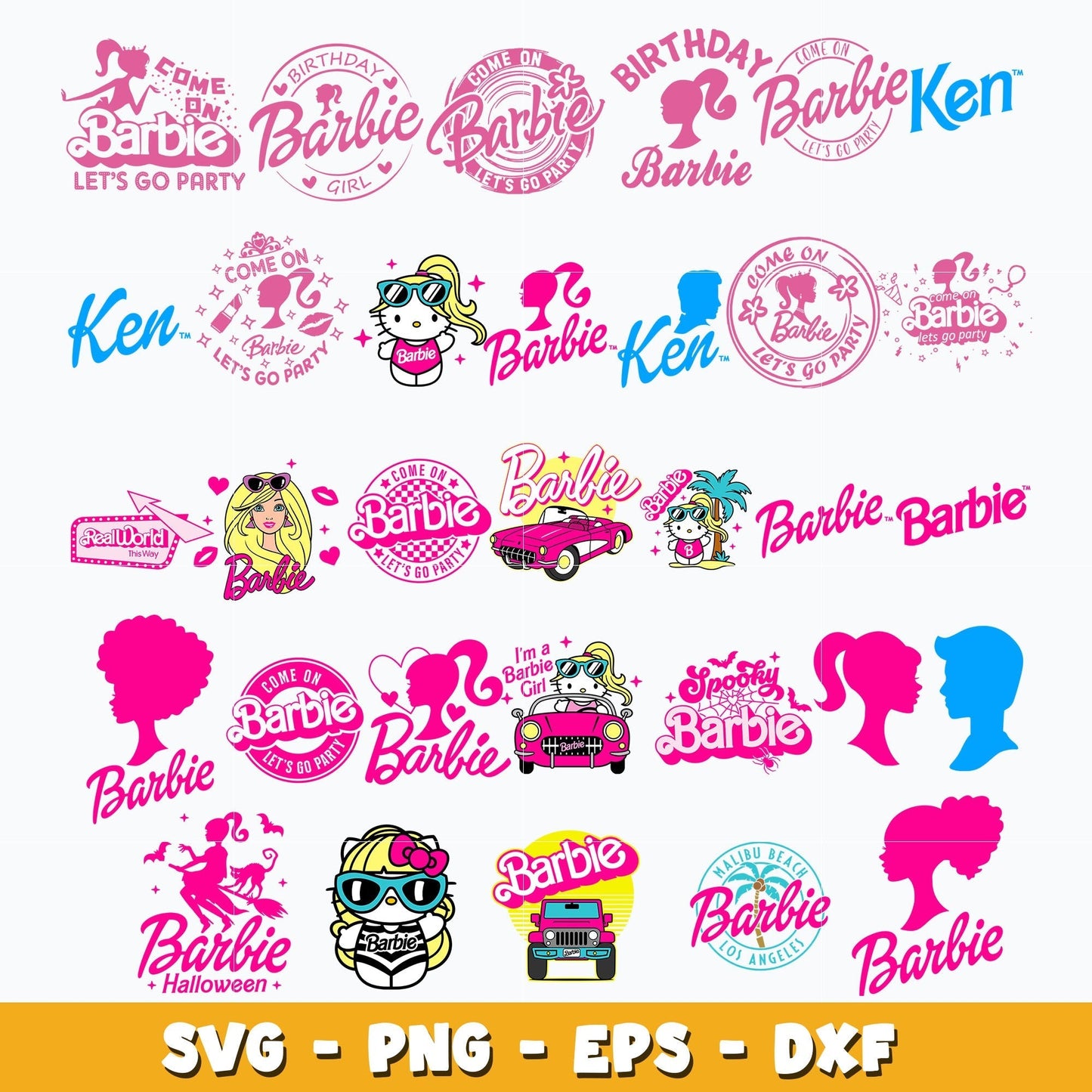 Barbie Logo Bundle svg, Barbie svg, Cartoon svg, Digital download