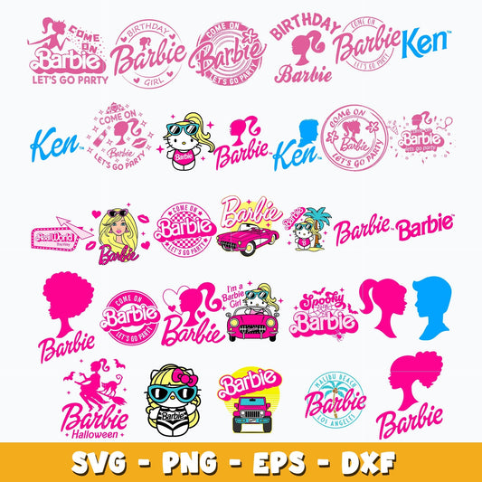 Barbie Logo Bundle svg, Barbie svg, Cartoon svg, Digital download