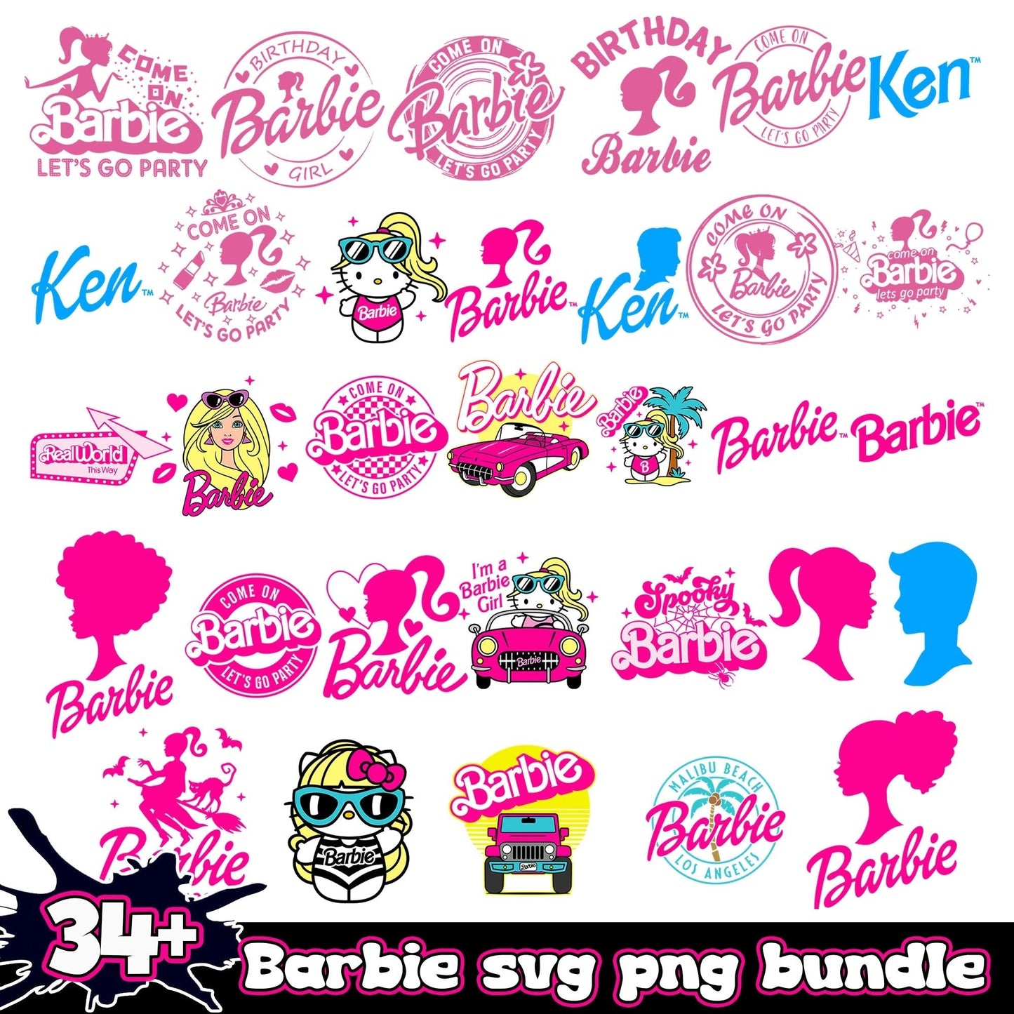 Barbie Bundle 34+ PNG SVG