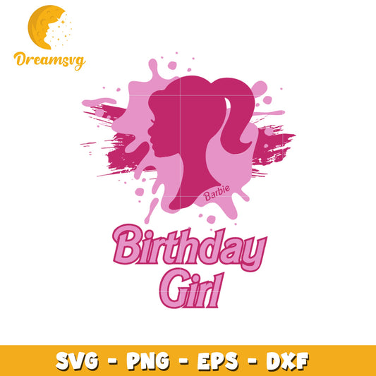 Barbie logo birthday girl svg, barbie svg, birthday girl svg