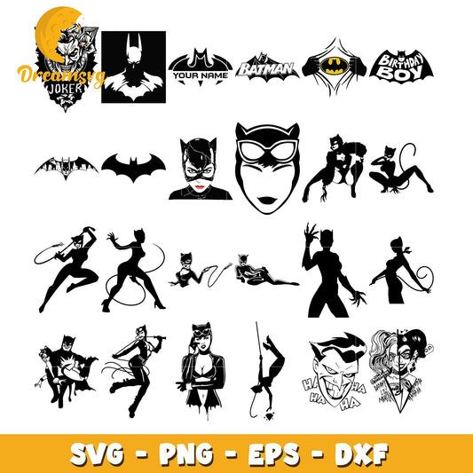 Batman comic characters svg bundle, avengers svg, marvel svg