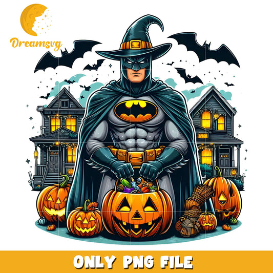 Batman witch png, halloween decor png, halloween wallpaper png