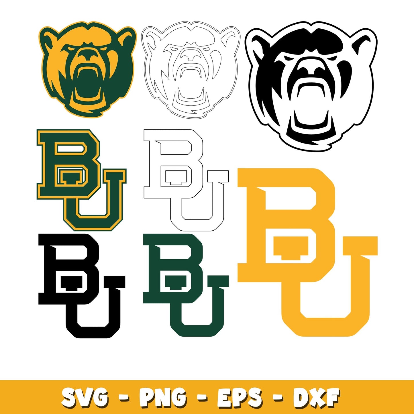 Baylor Bears Logo Bundle svg, Baylor Bears logo svg, ncaa svg