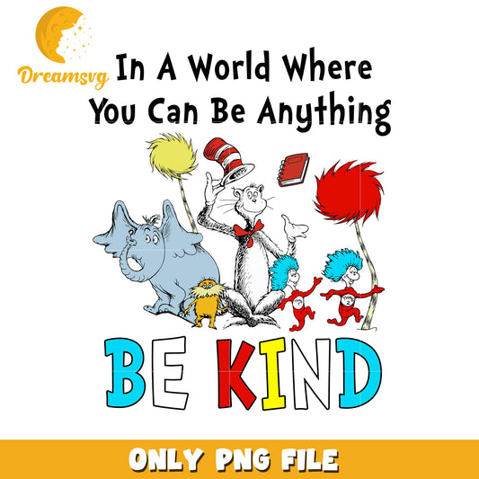 Be Kind Inspirational Quote PNG Download for Kids Decor