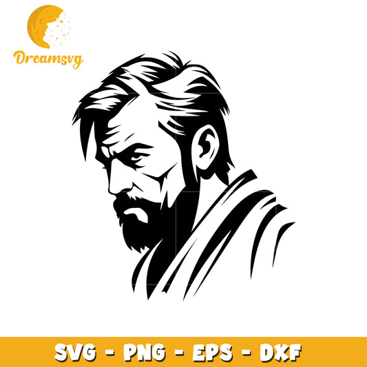 Bearded Man SVG PNG EPS DXF Cut File