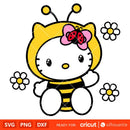 Bee Hello Kitty Svg, Sanrio Svg, Hello Kitty Svg, Kawaii Svg, Cricut, Silhouette Vector Cut File
