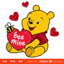 Bee Mine Winnie the Pooh&nbsp;Svg, Love Svg, Valentine’s Day Svg, Disney Svg, Cricut, Silhouette Vector Cut File