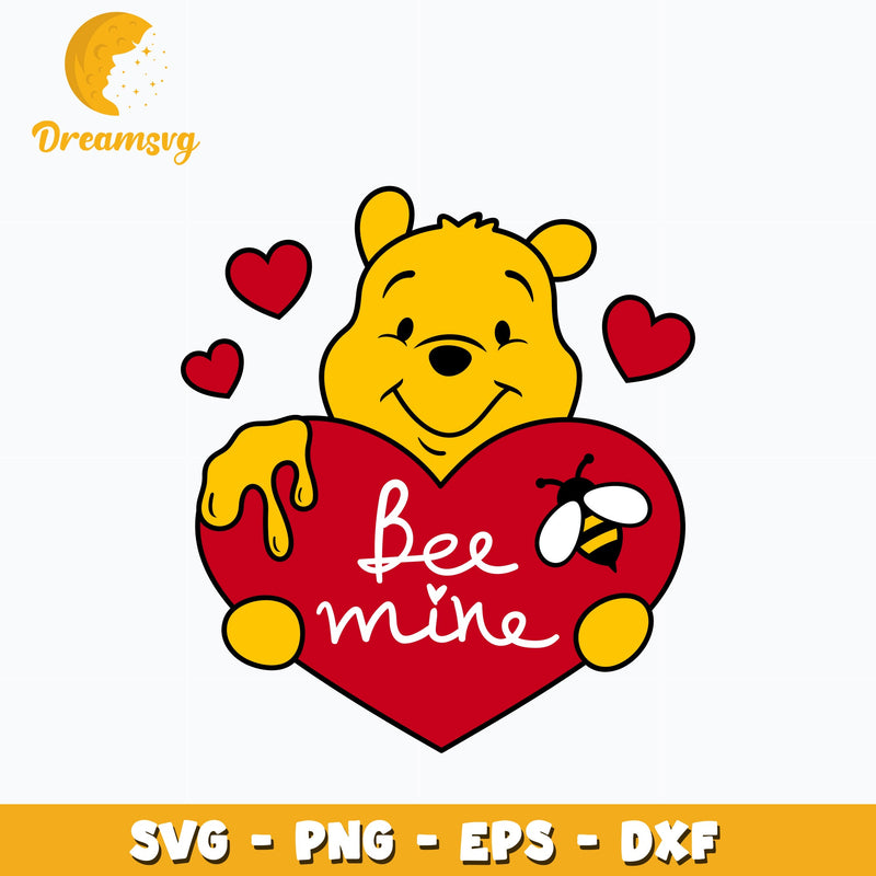 Bee Mine Honey Bear Svg