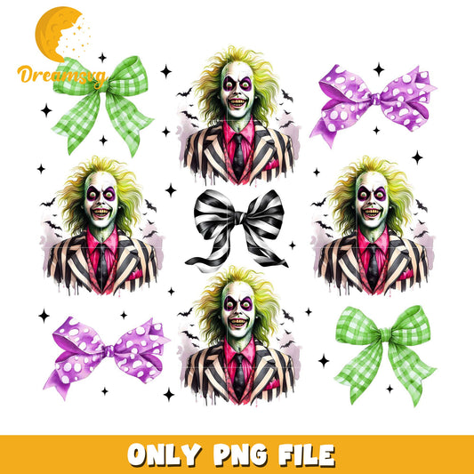 Beetlejuice head png, halloween decor png, halloween background png