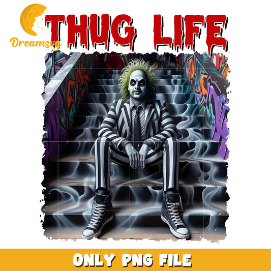 Beetlejuice thug life png, halloween era png, halloween candy png