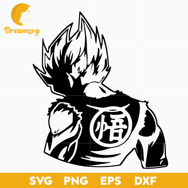 Behind Vegeta Dragon Ball SVG, Dragon Ball Z SVG, Goku SVG, file for cricut, Anime svg, png, eps, dxf digital download