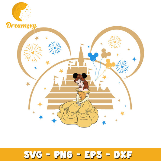 Belle Disney Castle SVG Cut File