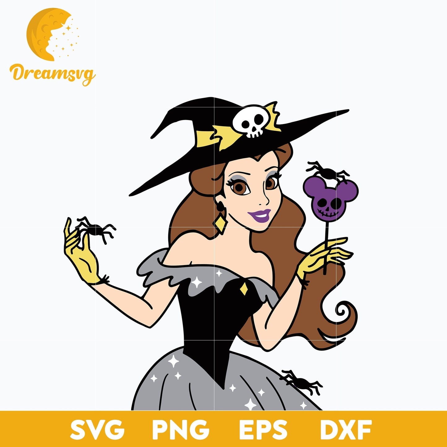 Belle Princess Halloween svg, Halloween svg, png, dxf, eps digital file.