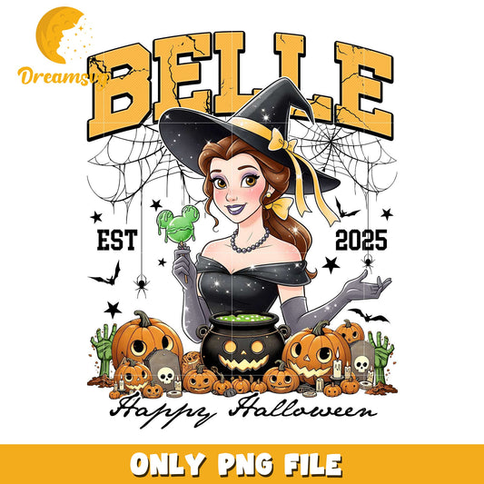 Belle halloween png, halloween characters png, halloween design png