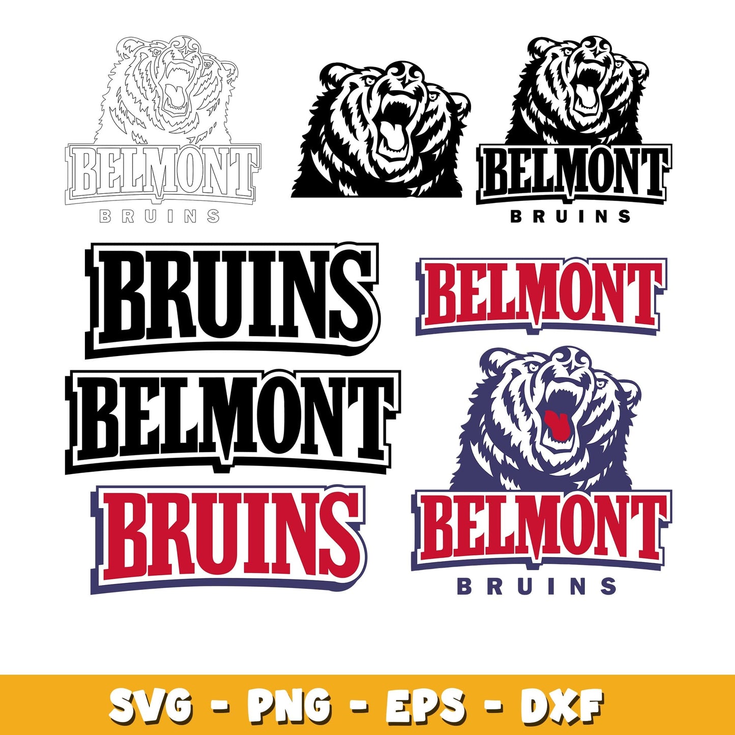 Belmont Bruins Bundle svg, Belmont Bruins logo svg, ncaa svg