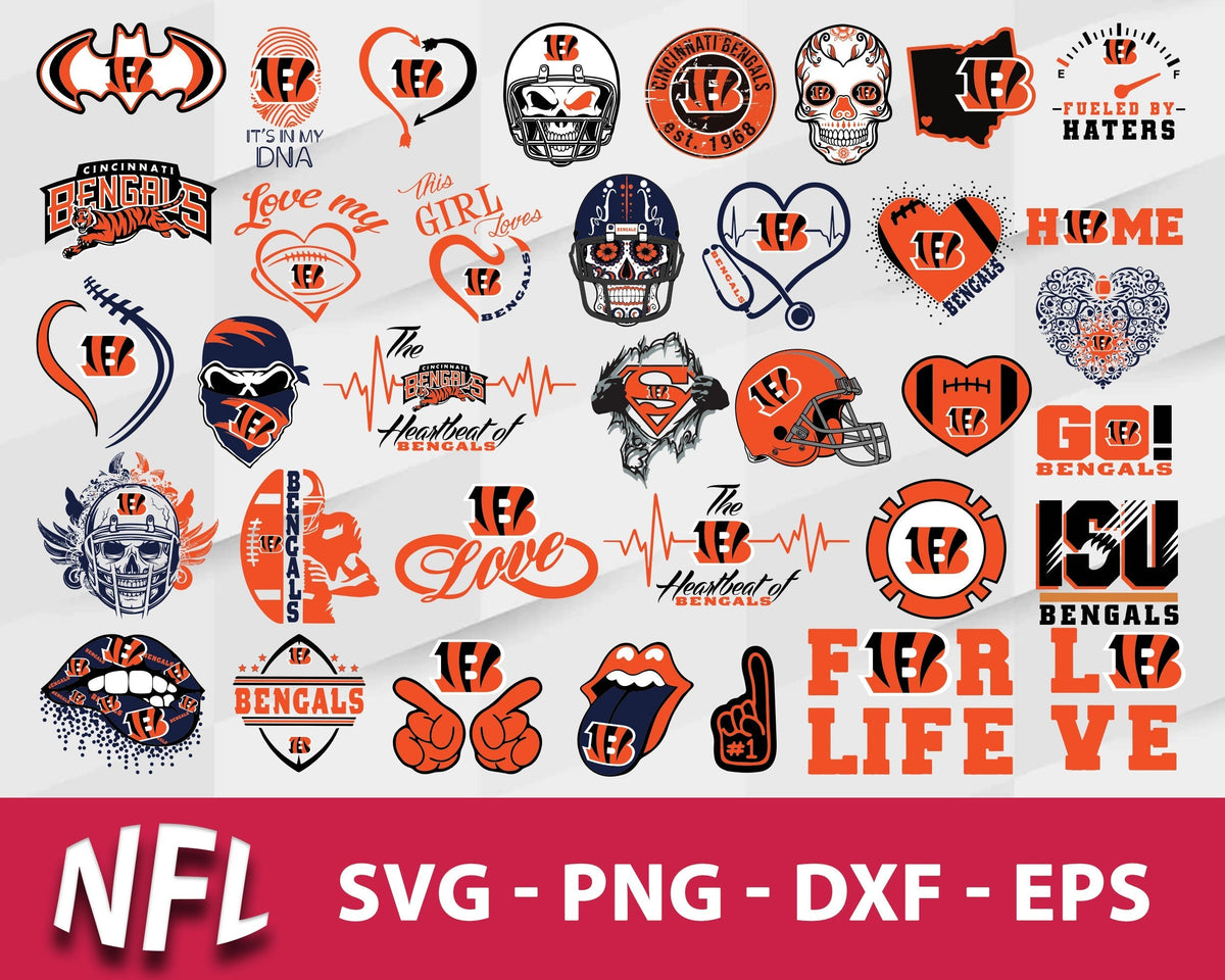 Cincinnati Bengals Svg Bundle, Cincinnati Bengals Svg, Sport Svg, Nfl Svg, Png, Dxf, Eps Digital File.