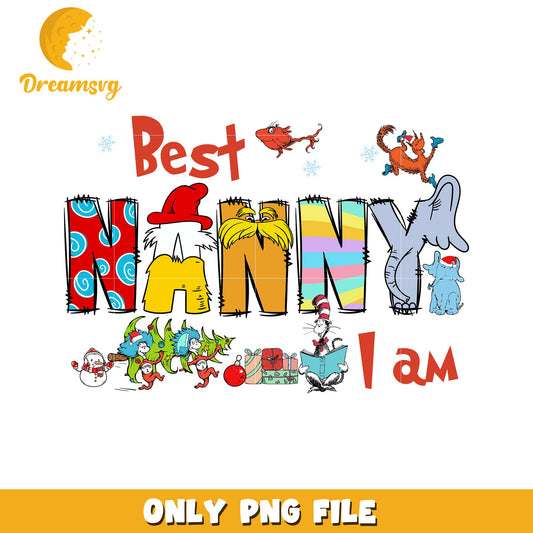 Best Nanny Ever Christmas PNG Design