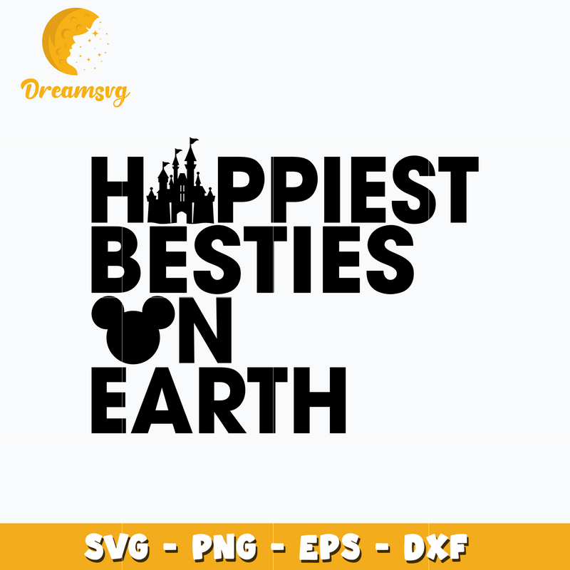 Mickey castle happiest besties svg