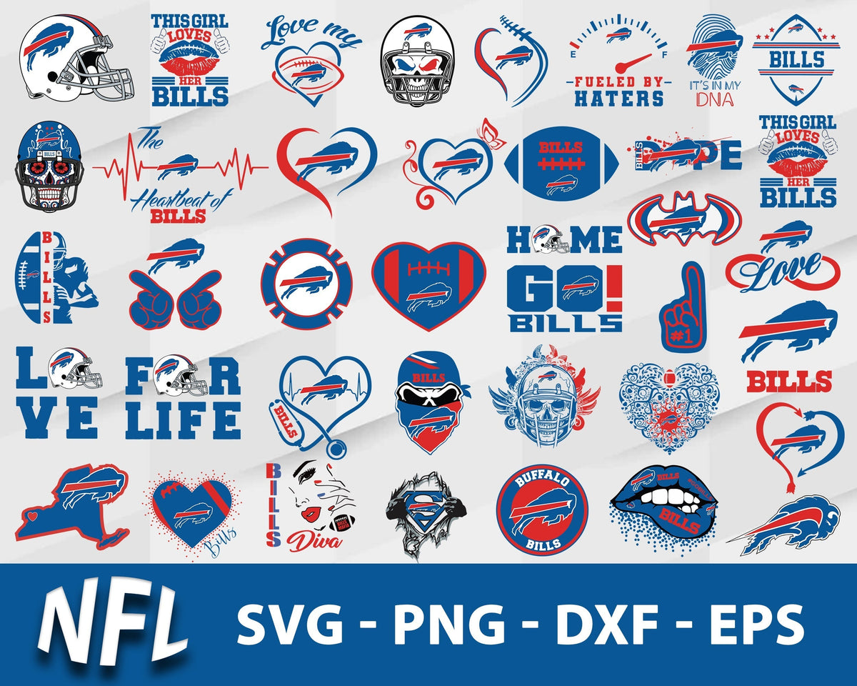 Buffalo Bills Svg Bundle, Buffalo Bills Svg, Sport Svg, Nfl Svg, Png, Dxf, Eps Digital File.