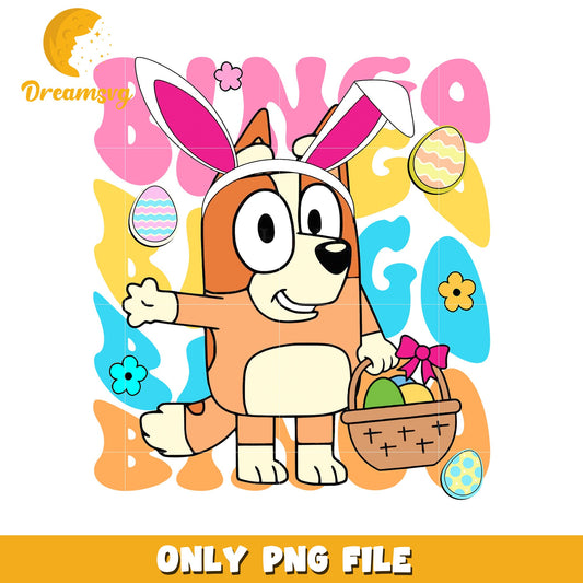 Bingo Easter Bunny PNG Cute Cartoon Character Design File