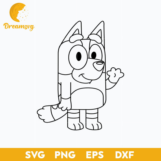 Bigo outline svg, Bluey Svg, Bluey Vector, Bluey Alphabeth, Bluey Cutfile, Bluey Clipart, Cartoon svg, png, dxf, eps file