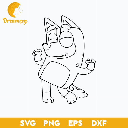 Bigo outline svg, Bluey Svg, Bluey Vector, Bluey Alphabeth, Bluey Cutfile, Bluey Clipart, Cartoon svg, png, dxf, eps file