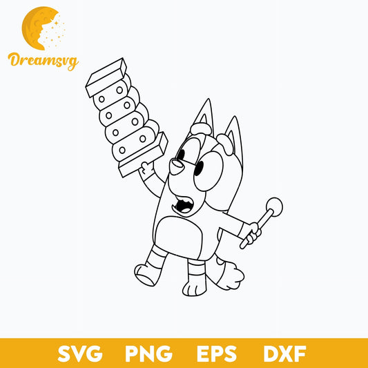 Bigo outline svg, Bluey Svg, Bluey Vector, Bluey Alphabeth, Bluey Cutfile, Bluey Clipart, Cartoon svg, png, dxf, eps file