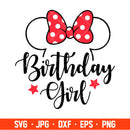 Birthday Girl Minnie Mouse Svg, Birthday Boy Ears Svg, Free Svg, Daily Freebies Svg, Cricut, Silhouette Vector Cut File